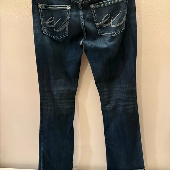 Express Women's Deep Indigo Boot Cut Jeans - Picture 5 of 7